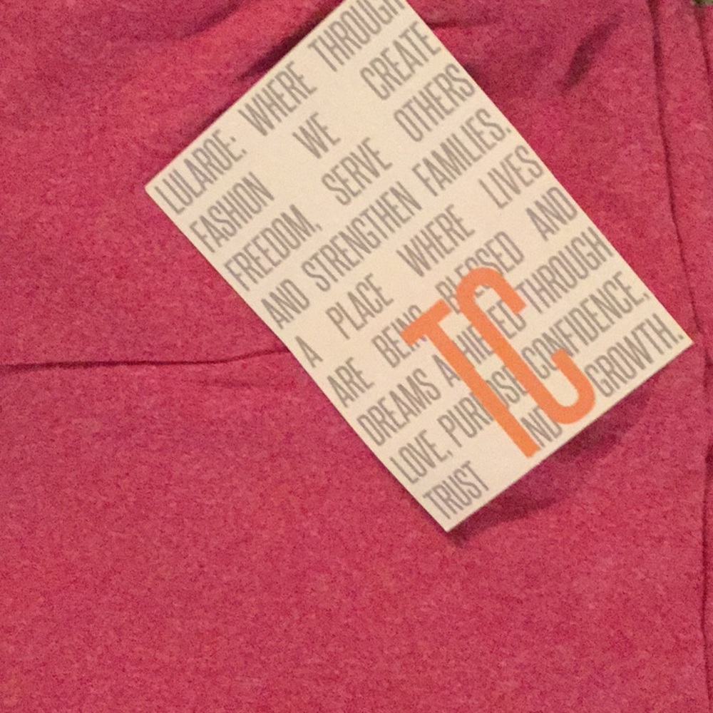 Lularoe TC solid pink heather leggings